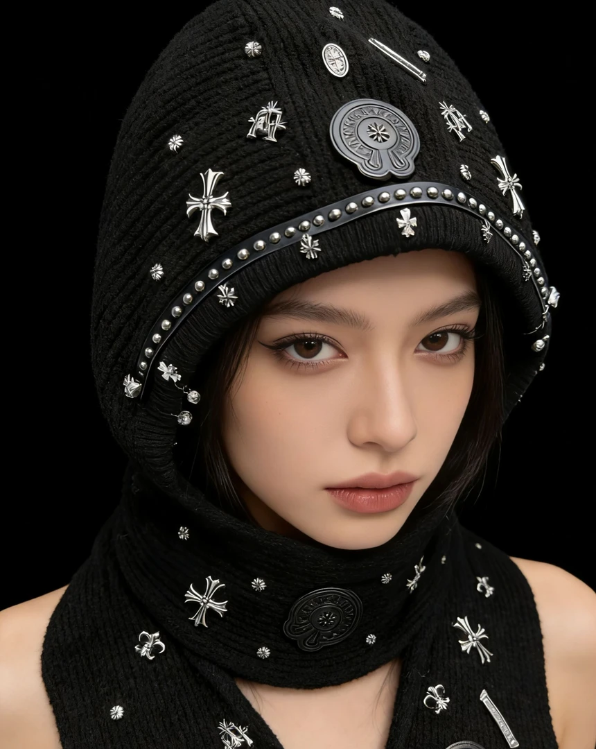 大版围巾帽子一体式围帽