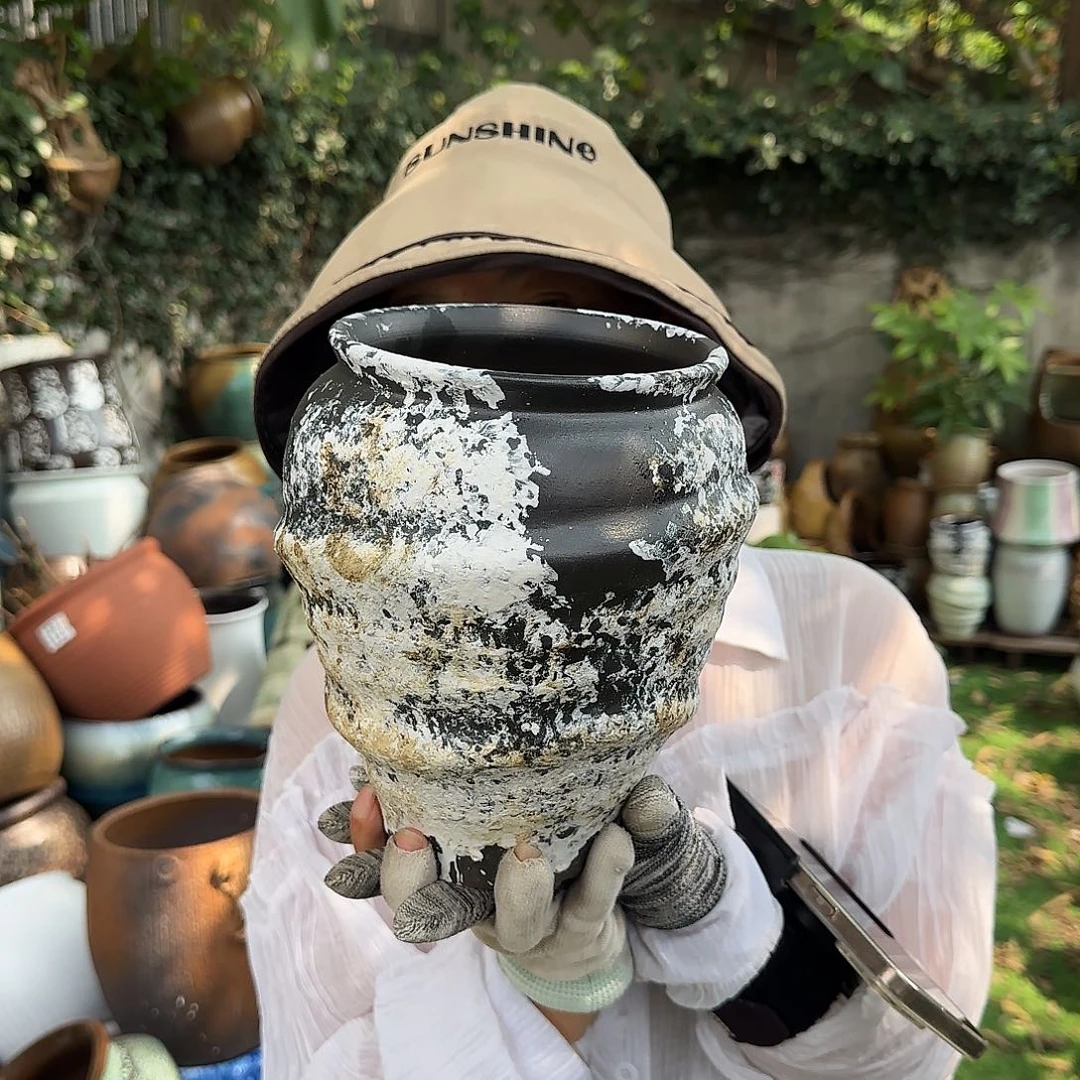 紫砂花盆王嫂花盆0710-148高20口15