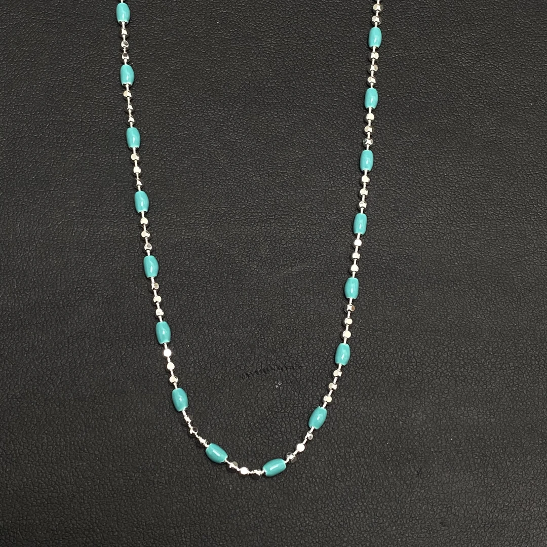 坠链均925银 民族风素银滴油项链 XL00819