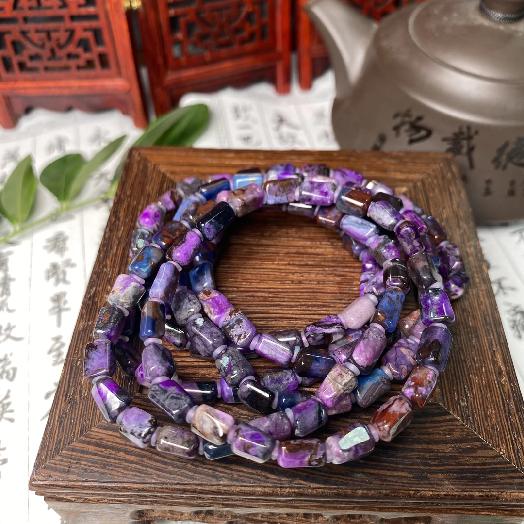 南非苏纪石舒俱来老料小米珠手串 多样性发一/P091【特惠】