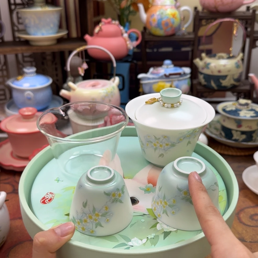 孤品茶具就一件，拼拼手速～没有茶盘