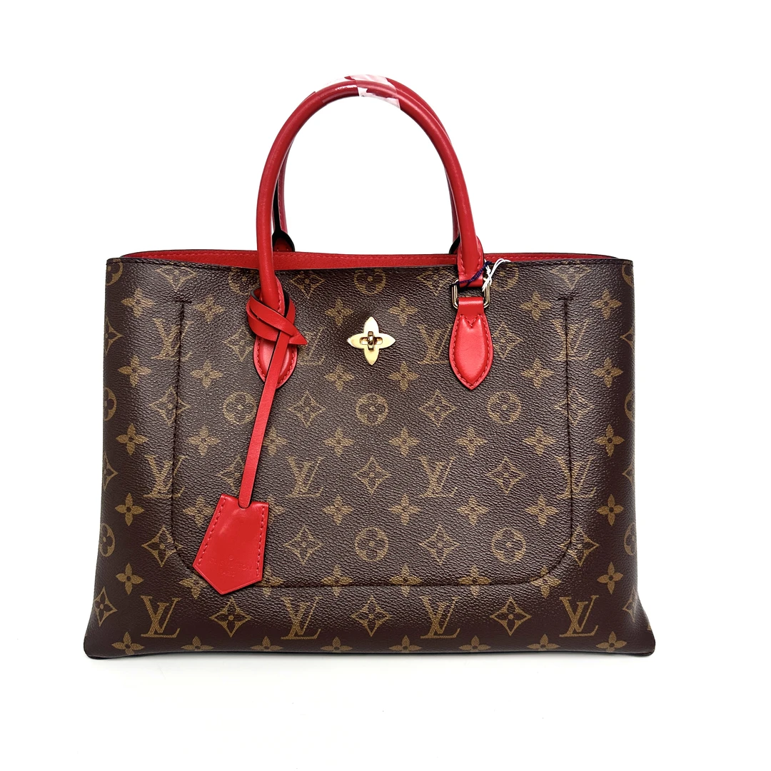 95新 LouisVuitton/路易威登 大迈/红色小花托特/SD2148