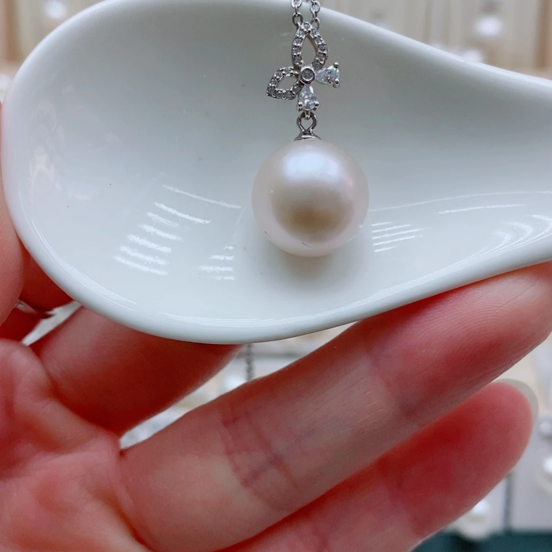 银S925镶嵌淡水珍珠颈饰14