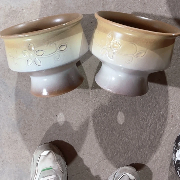 紫砂花盆口径21高度17两只正品
