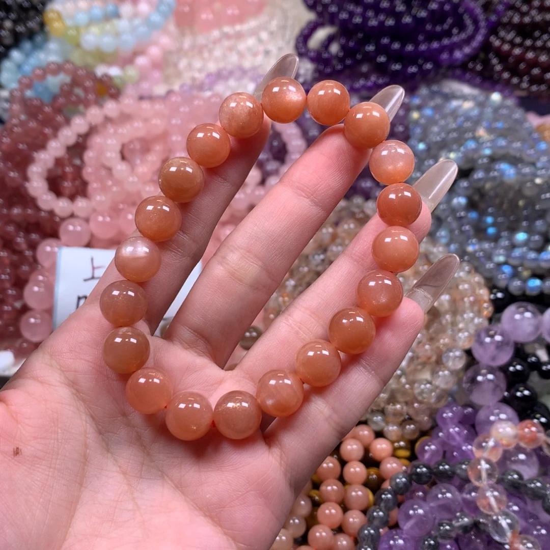 水晶手链未镶嵌卡10.5橙月光