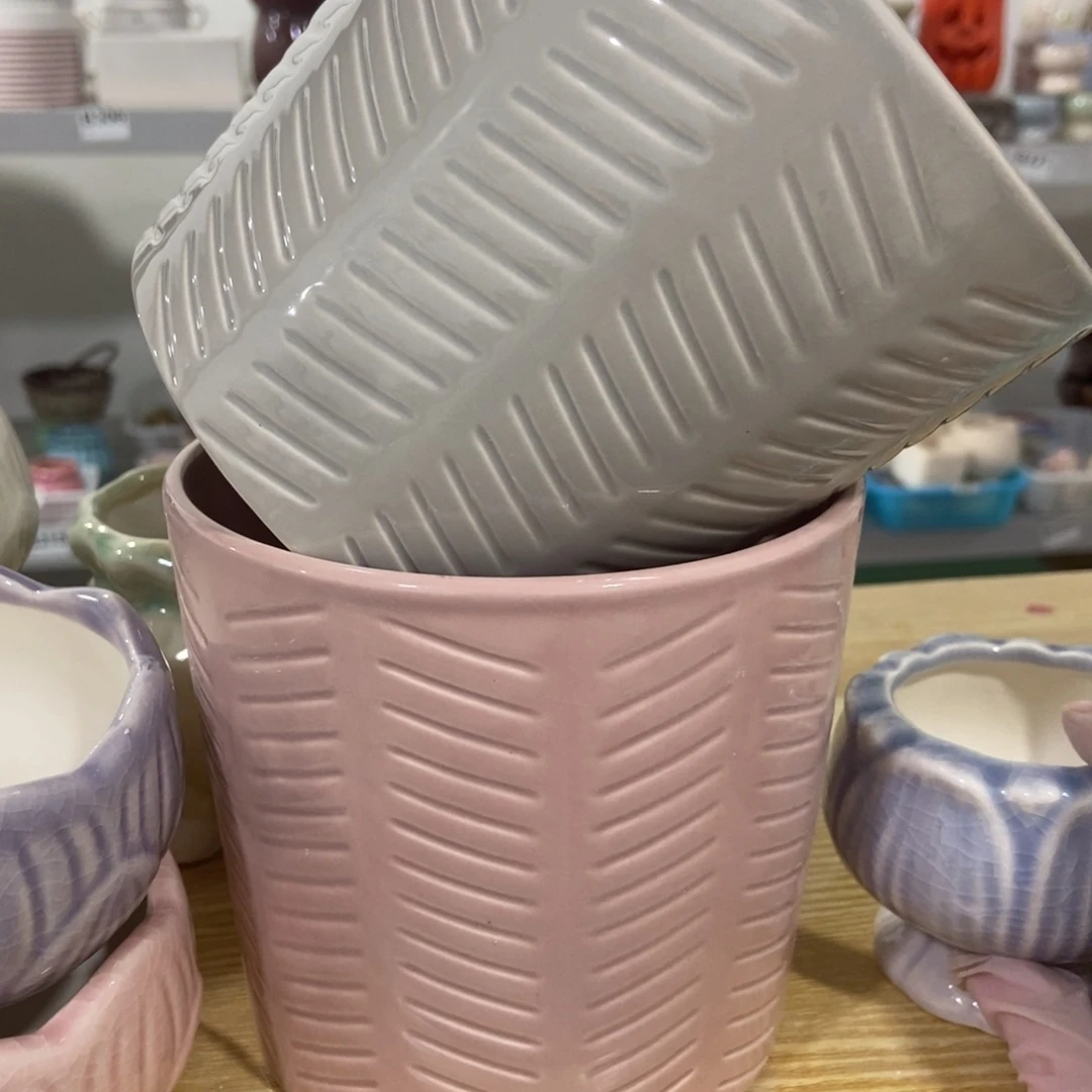 红陶高温陶瓷花盆