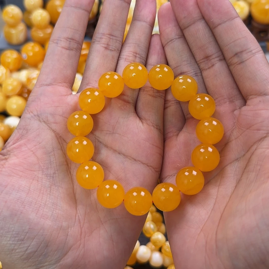 琥珀未镶嵌珠宝奇石14mm同料