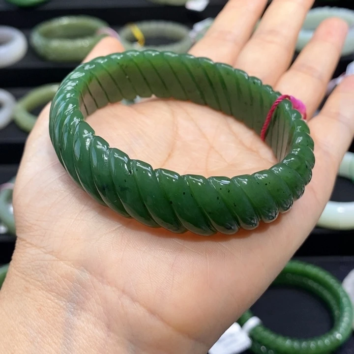 和田玉手镯61圈口55未镶嵌