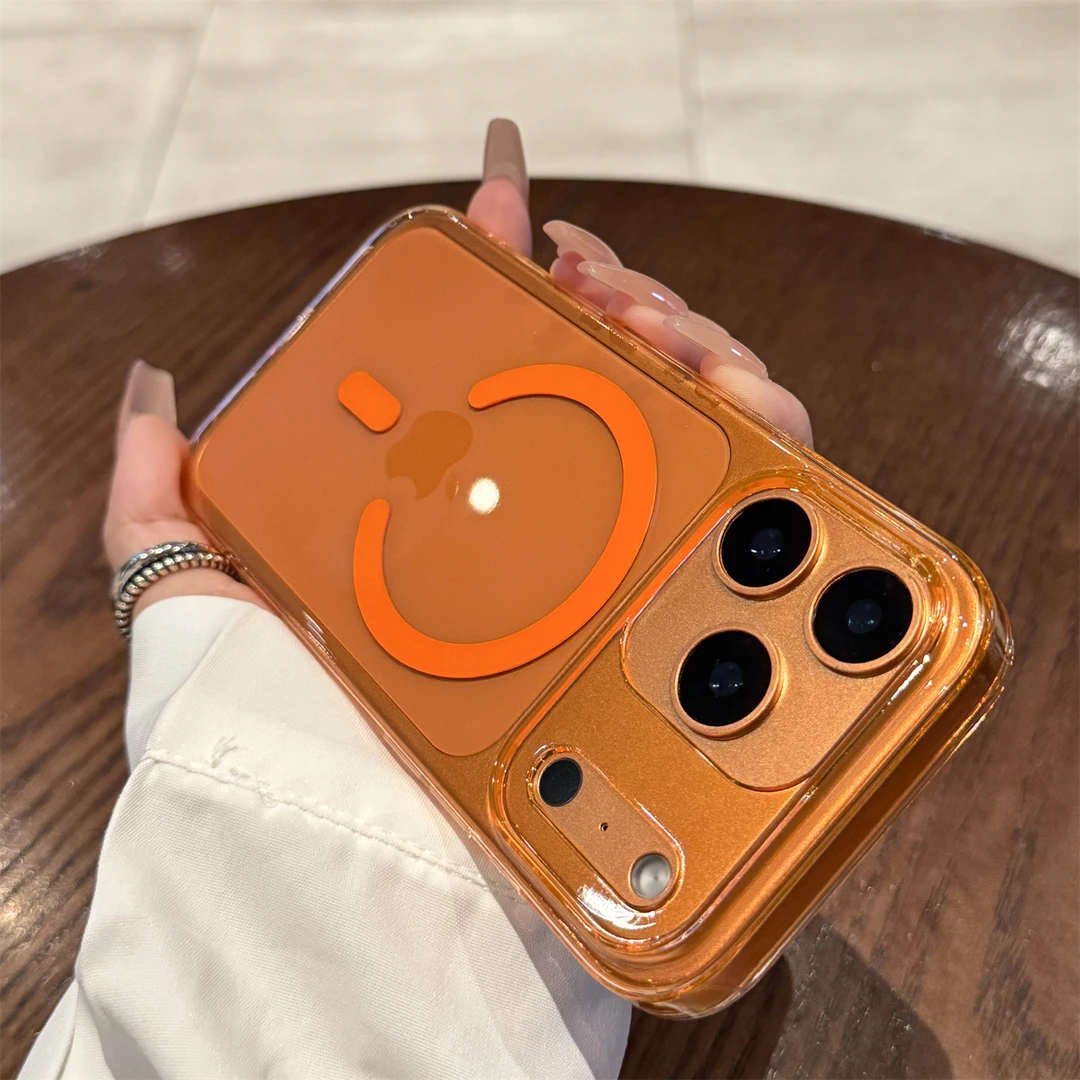 适用苹果17promax手机壳超薄磁吸透明全包防摔个性创意小众网红女