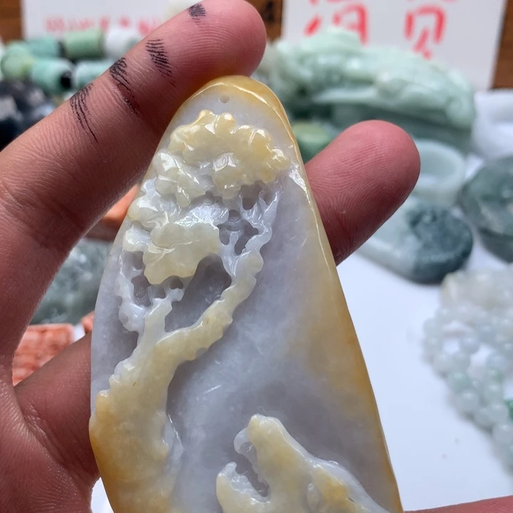 颈饰未镶嵌翡翠保真天然a货翡翠