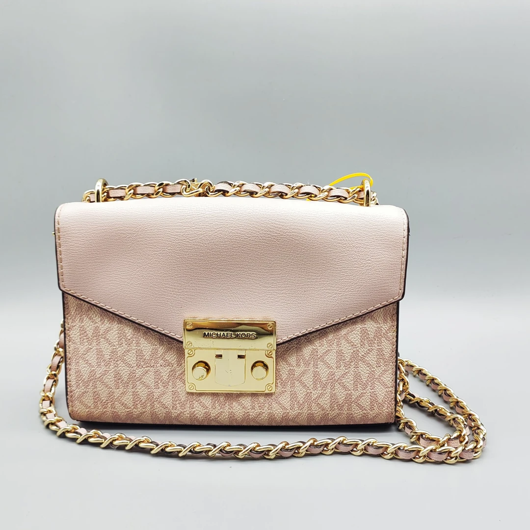 95新 MICHAEL KORS/迈克高仕   粉色斜挎链条包 1664 0033