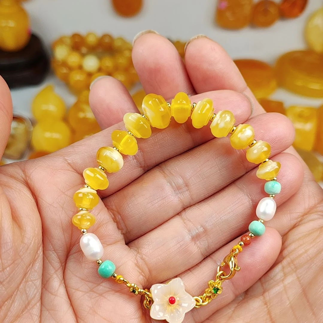 琥珀手链未镶嵌海****乐手链