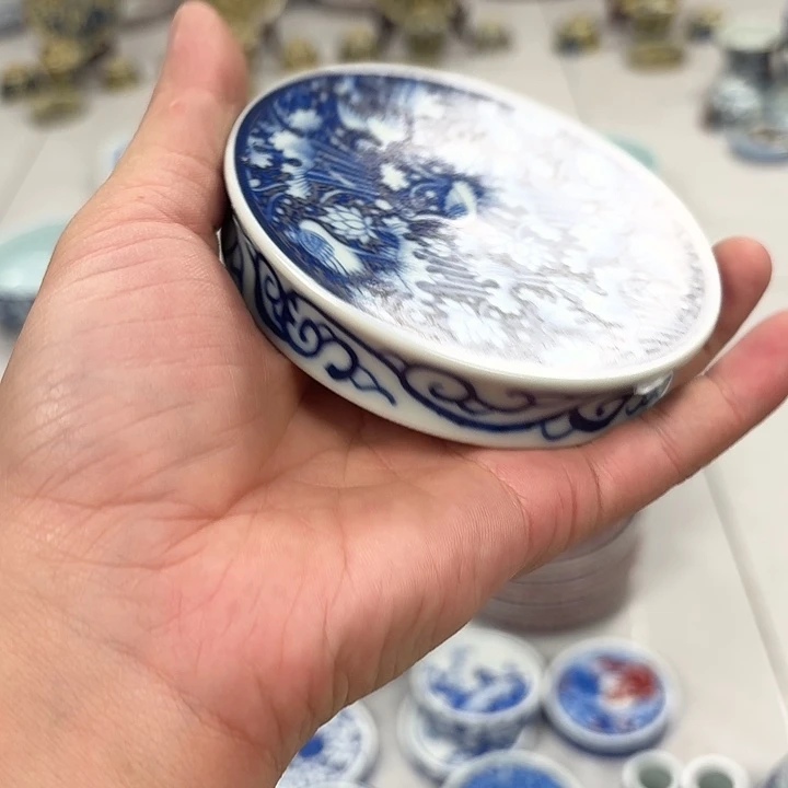 瓷片青花一路连科盖直景德镇