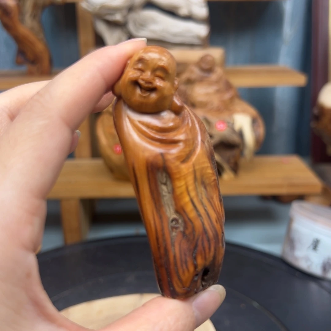 木夏*散崖柏木摆件手把件