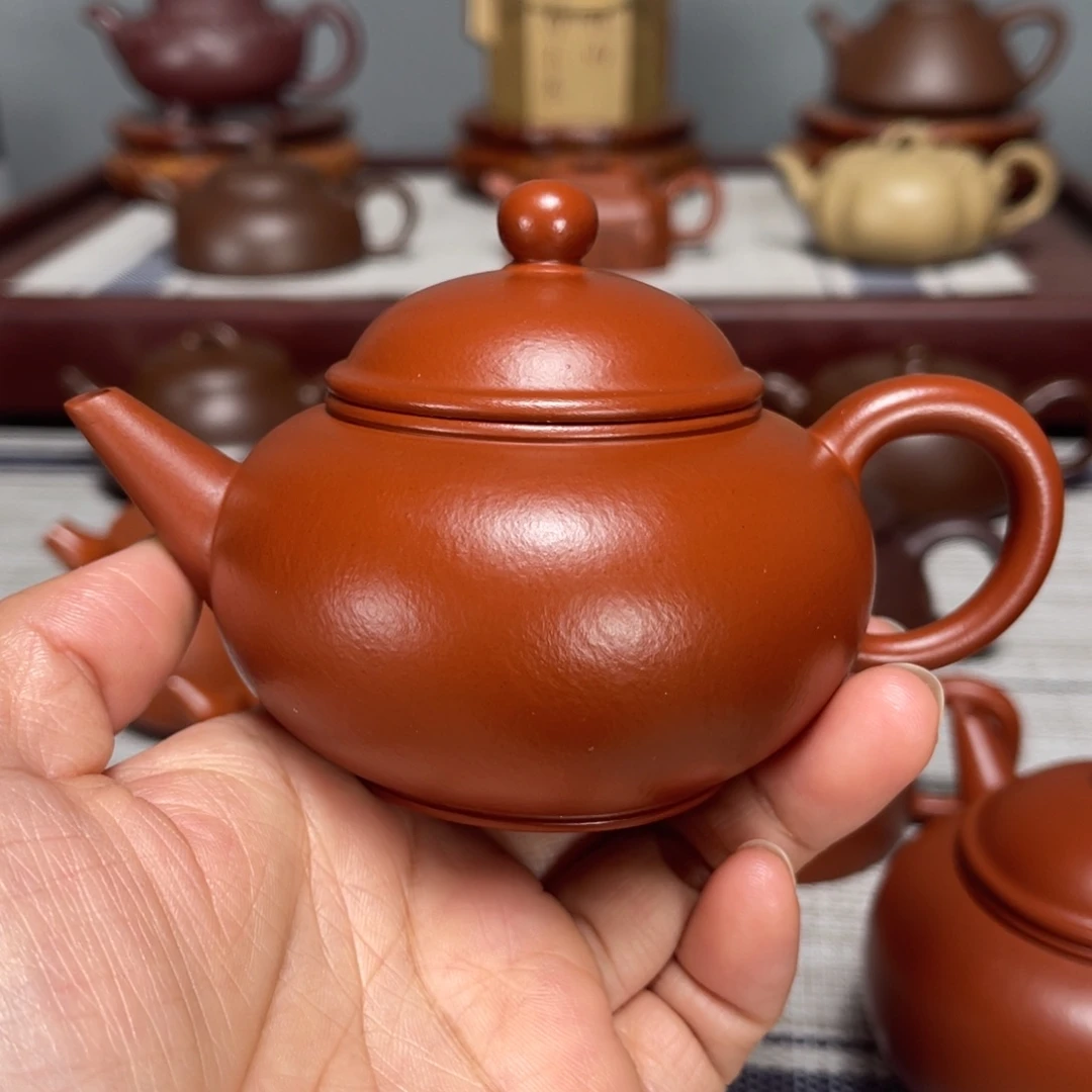 紫砂茶壶宁**发微微瑕，全手工制作150cc