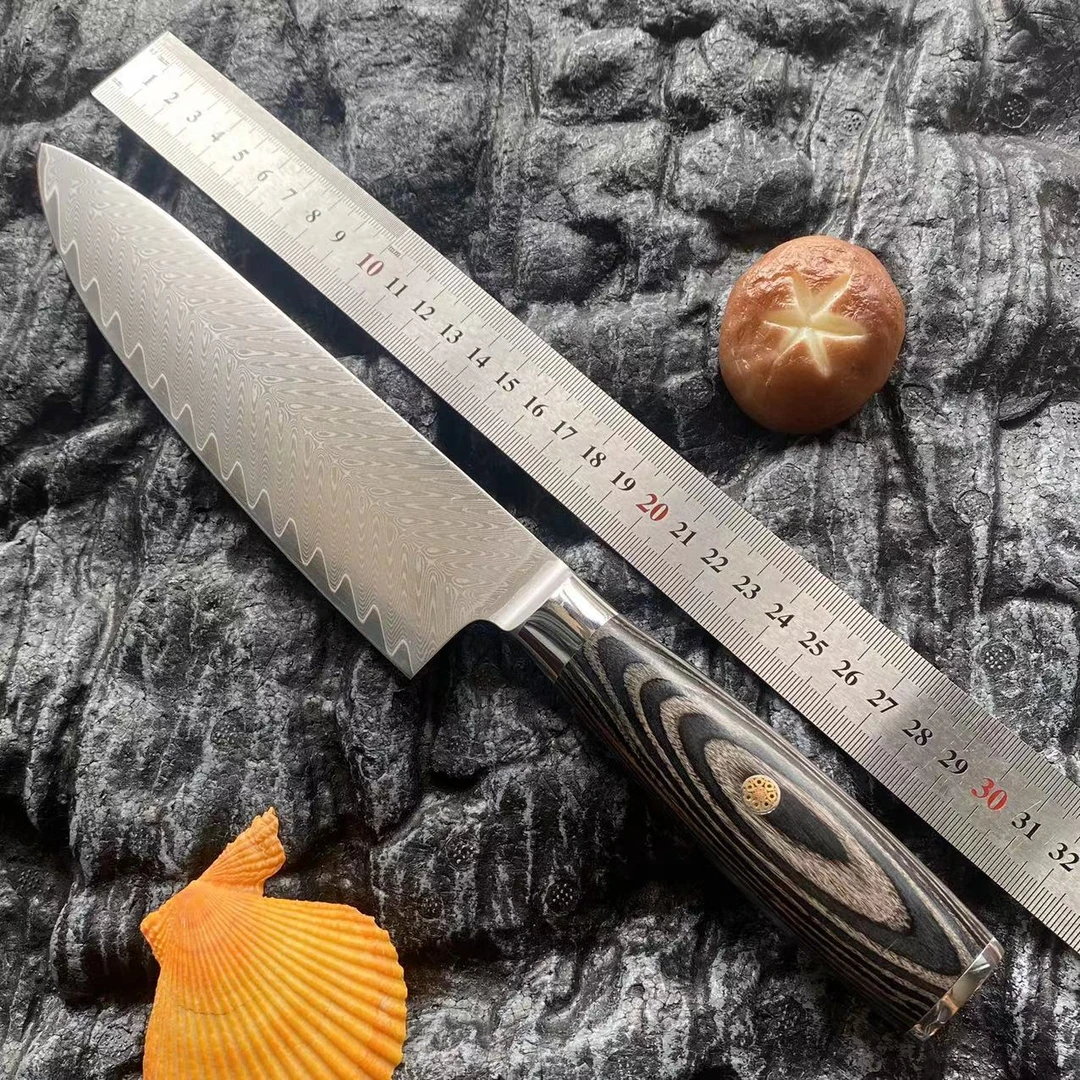 星河高端大马士革主厨刀瓜果刀高颜值高硬度日式厨师家用锋利刀具