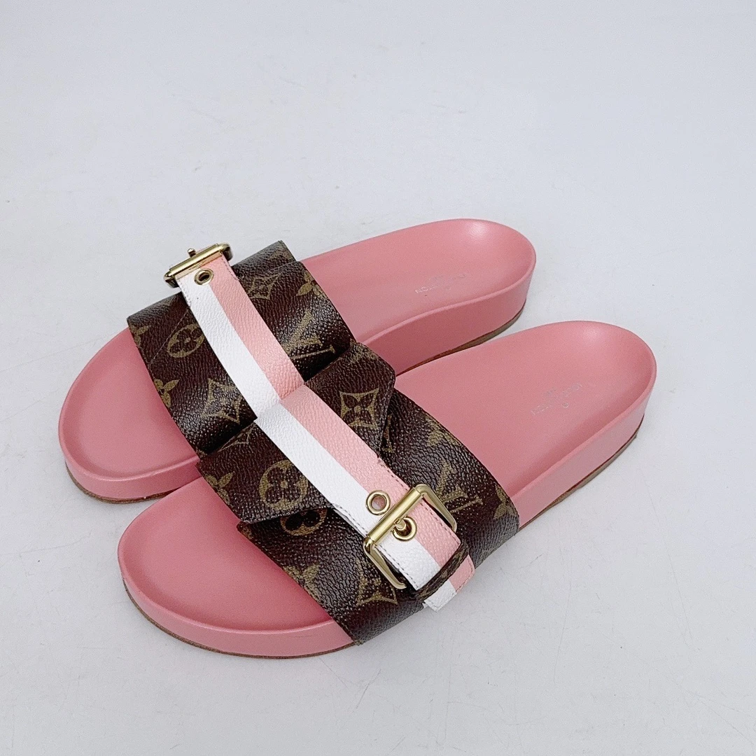 99新 LouisVuitton/路易威登 37.5码/老花拖鞋/jm07769