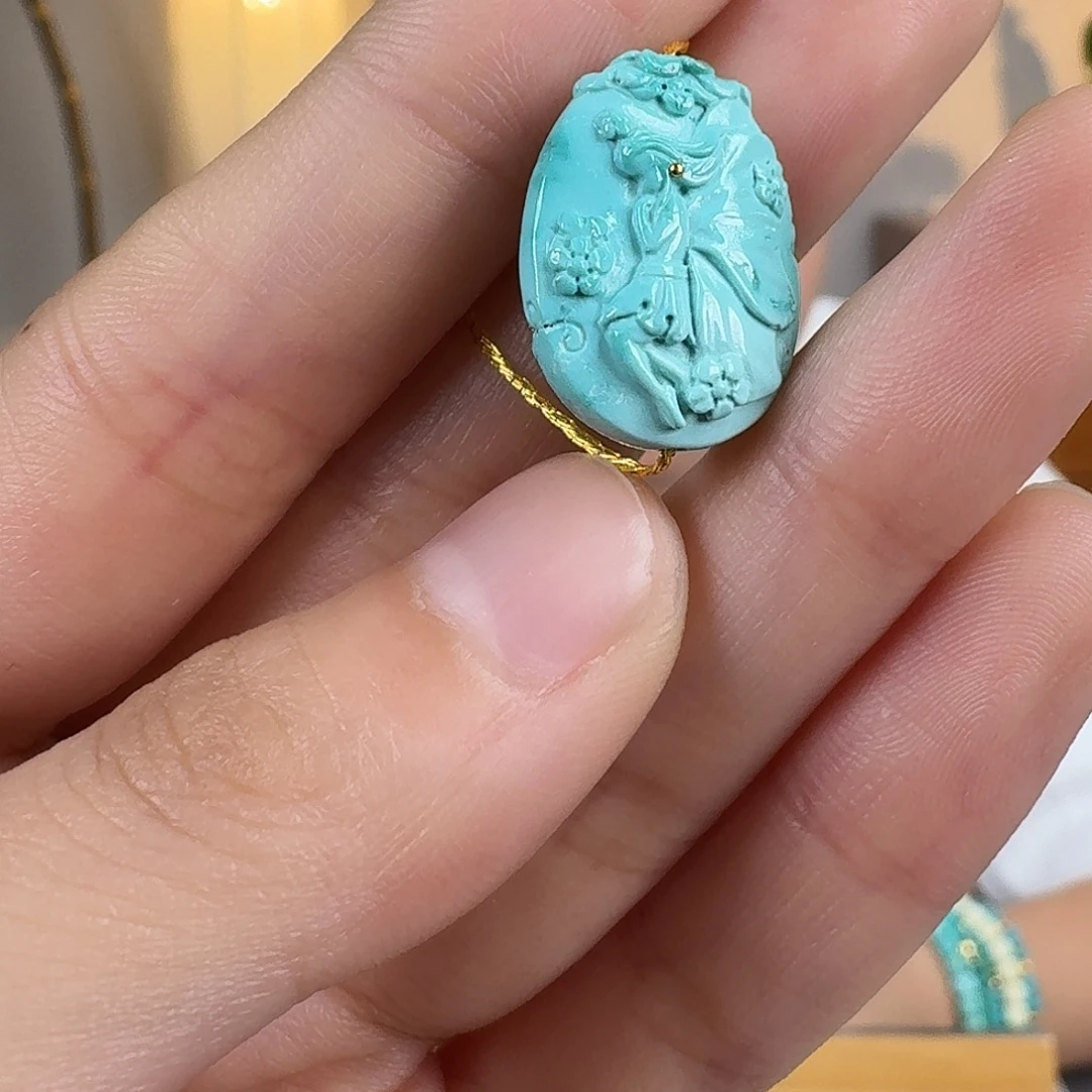 绿松石未镶嵌挂件