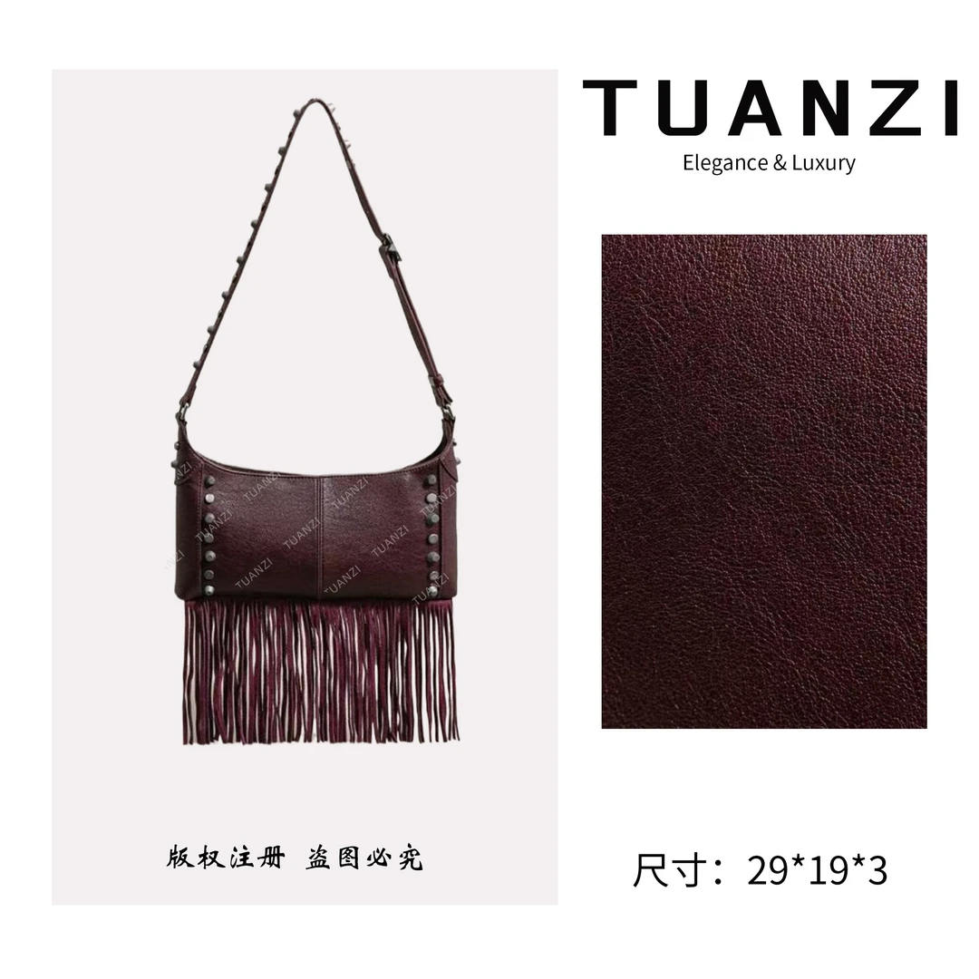 TUANZI『高端玩家』秋冬新款原创设计斜跨包 SK-83185-葡萄酒