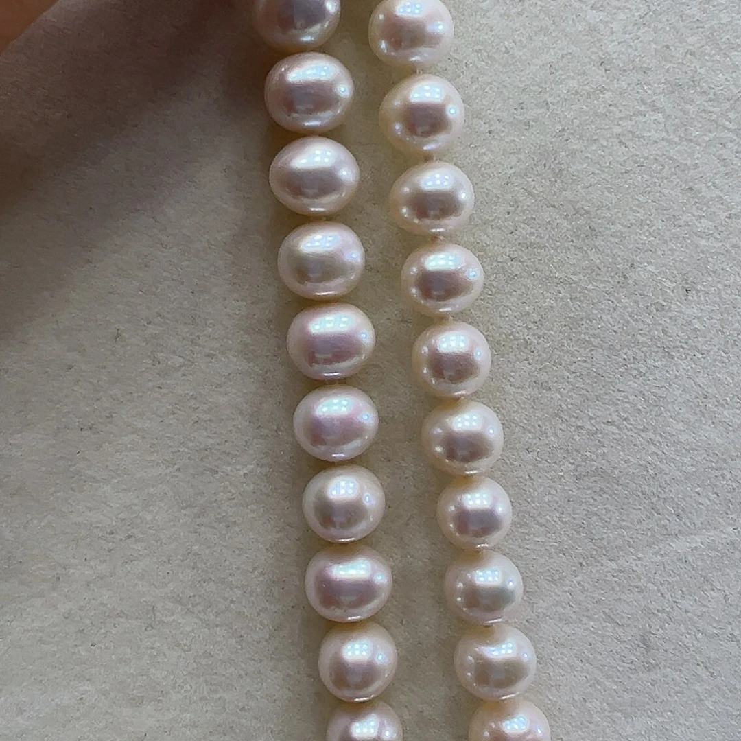 淡水珍珠颈饰银S925镶嵌➕9-10高品极光