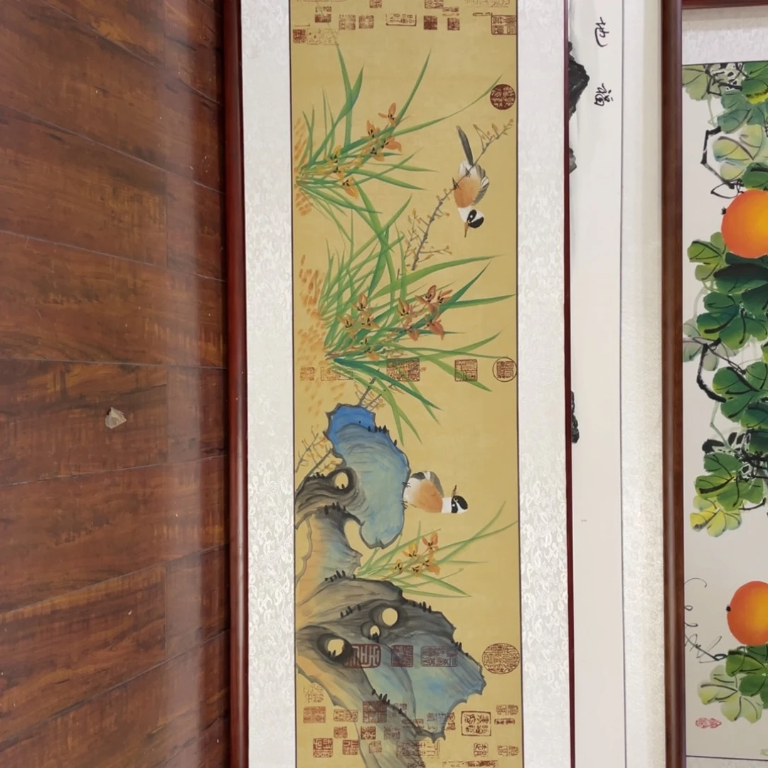国画带框尺寸48*163厘米