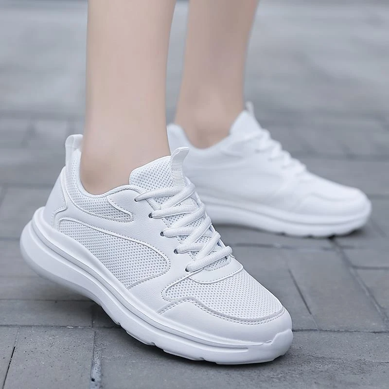 PT RICH春秋运动鞋女新款初中生网面透气跑步鞋轻便软底情侣款小