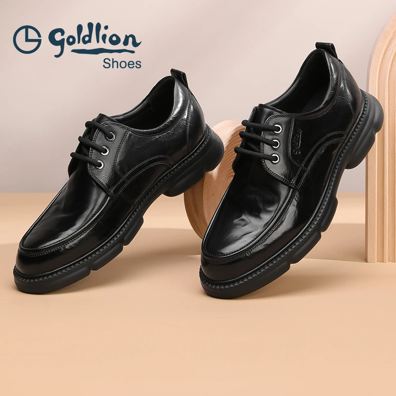 【品牌甄选】金利来男士皮鞋新款商务休闲套脚567410573双11好物
