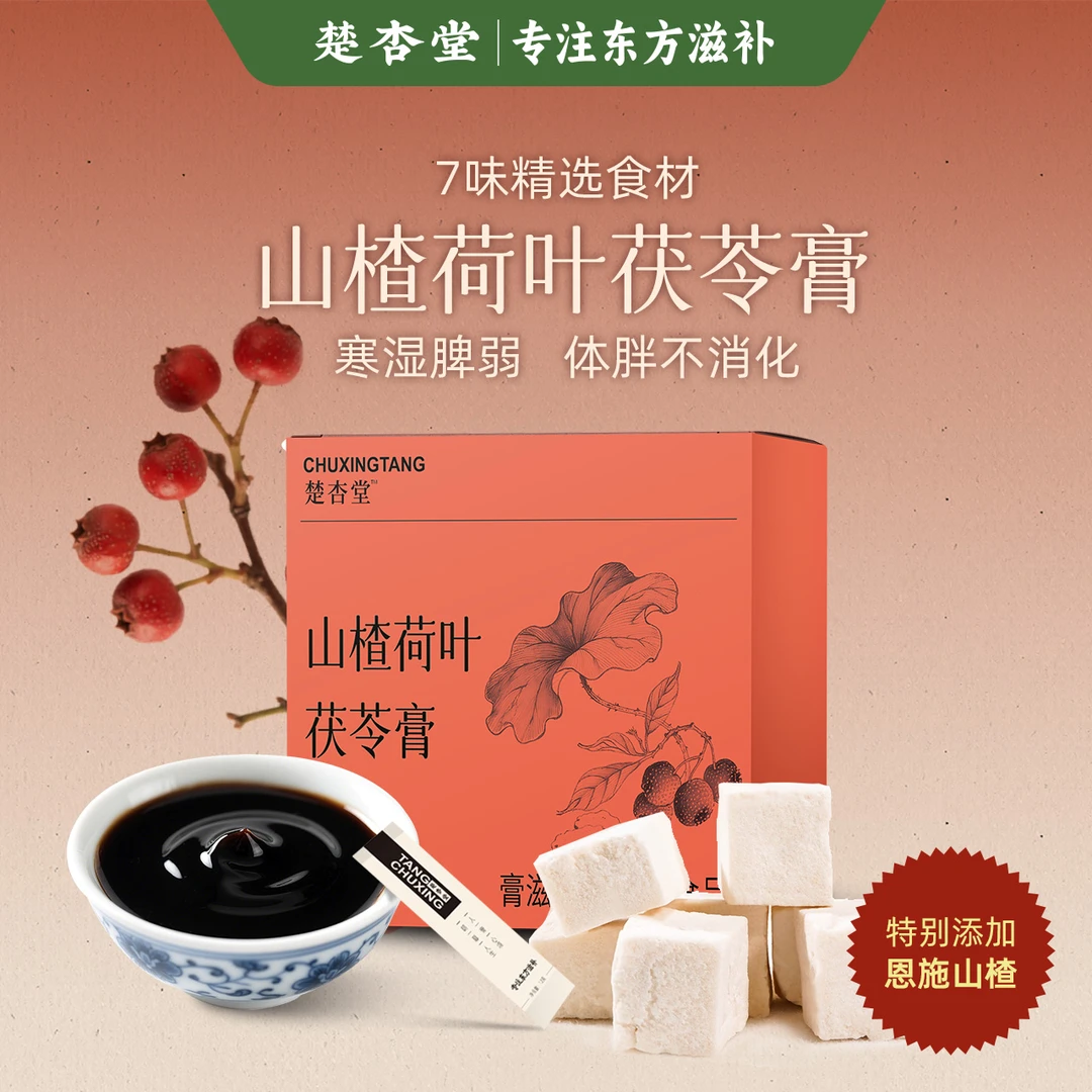 楚杏堂山楂荷叶茯苓膏口臭清养膏小袋冲饮方便独立包装