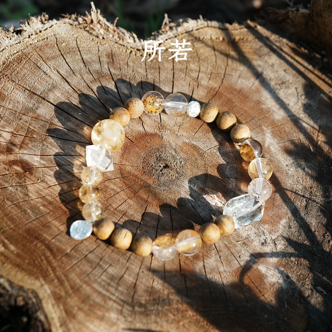 合成金属手链 SERENESS/所若落日小树手串中式原创