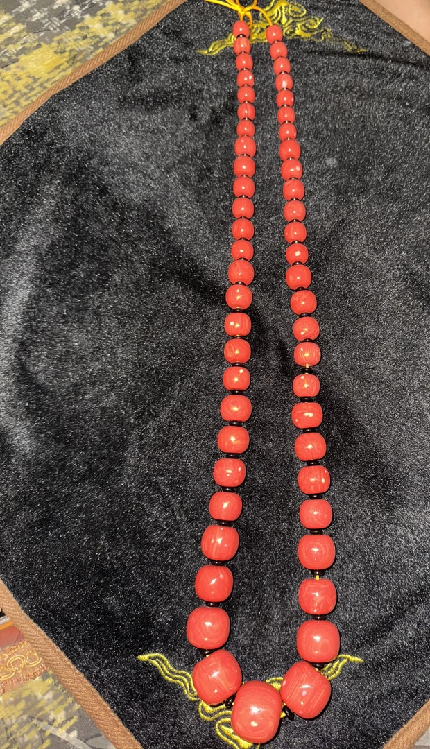 藏式项链红色长款