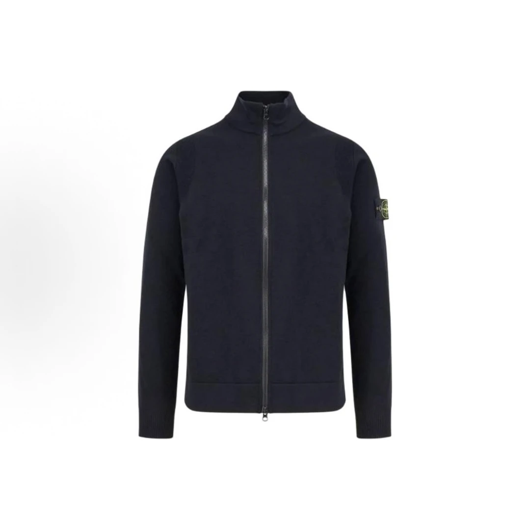 STONE ISLAND/石头岛  黑色翻领羊毛夹克衫 2561031