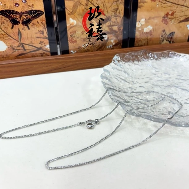 钛钢项链 【二妹推荐】简约百搭银色项链70cm