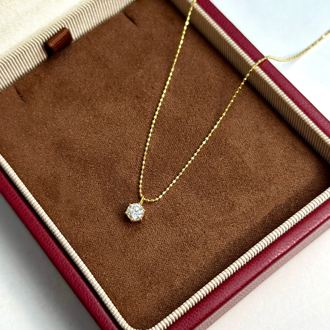 【N·5高定珠宝】  独钻六爪白月光豆豆项链