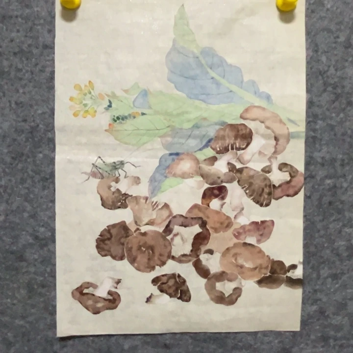 竖款大鱼书画艺术作品