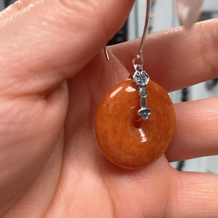 【闪购商品】翡翠耳饰银S925镶嵌秀*优化处理