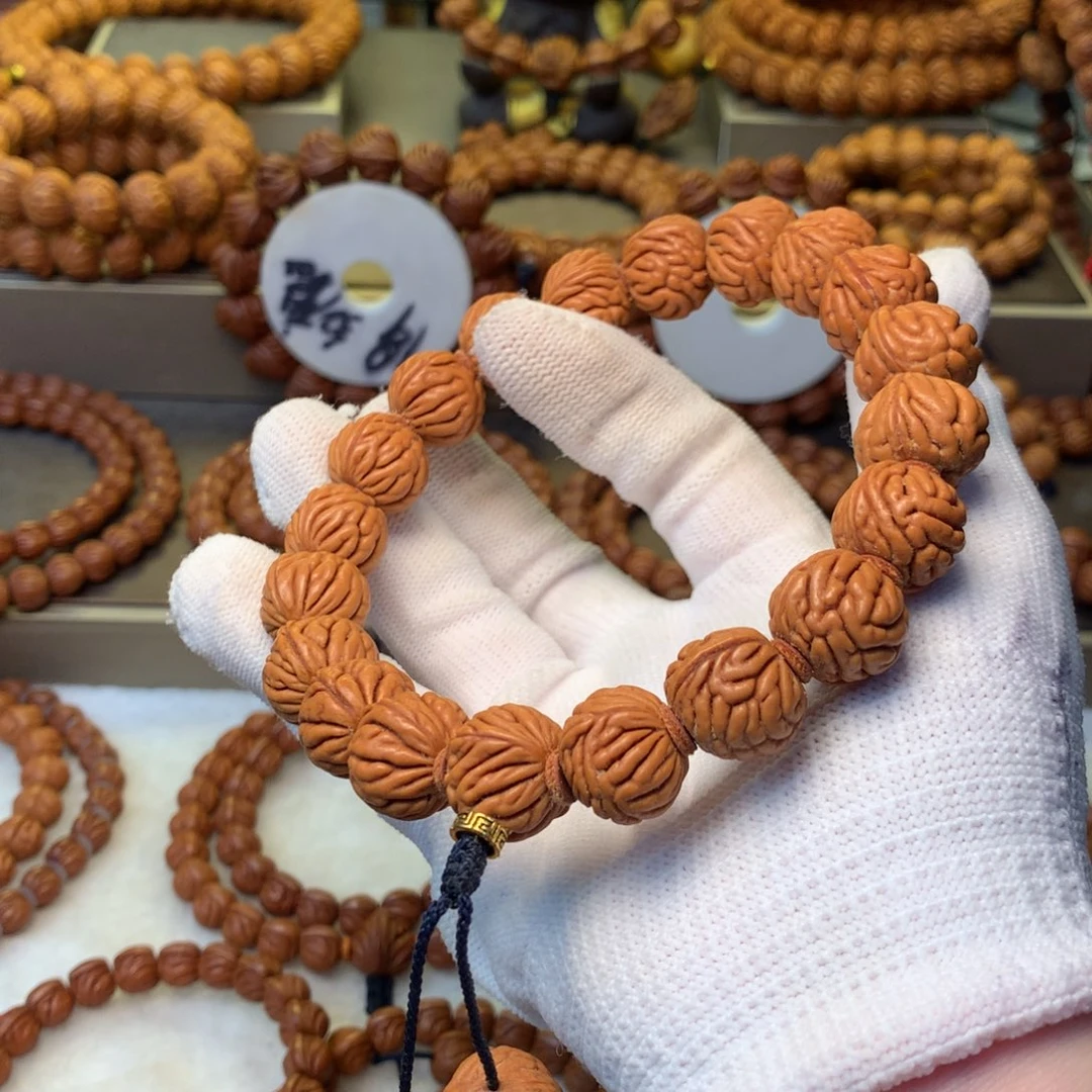 桃核手串秦岭龙纹