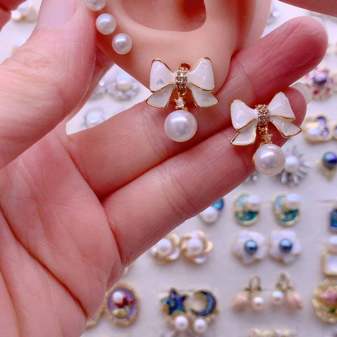 耳饰淡水珍珠合金