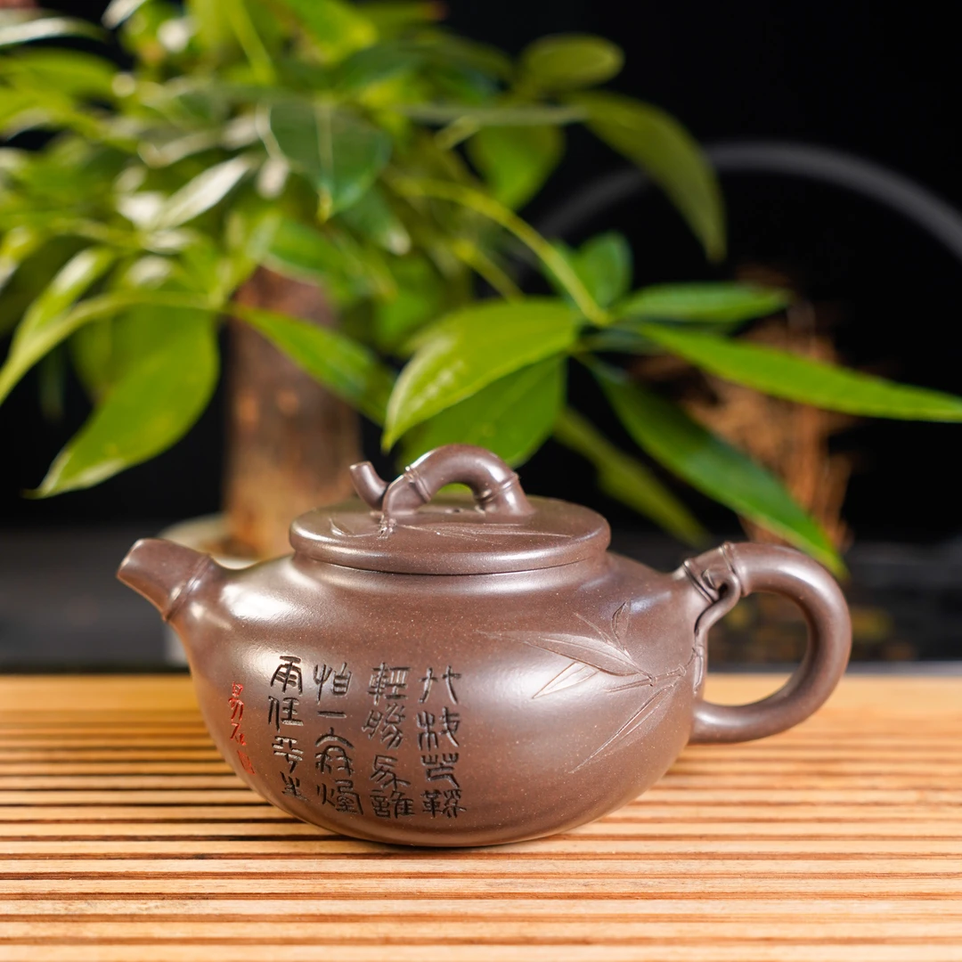 JXK-028   蒋锡坤   宜兴手工紫砂  凤尾竹