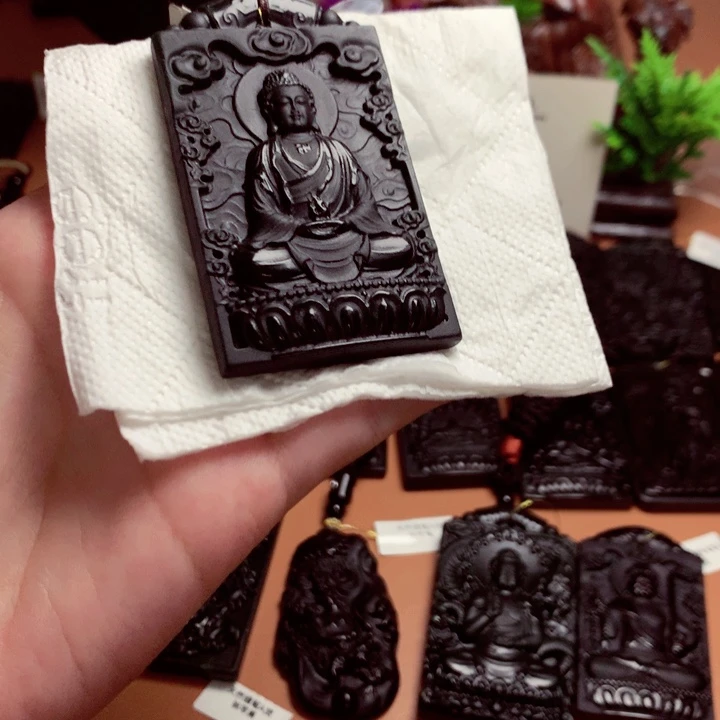 大*狼天然缅甸a货钢琴黑挂件