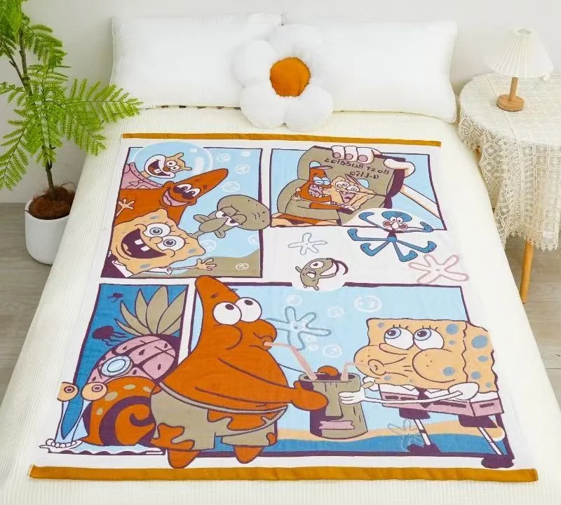 【海绵宝宝120*150】提花柔软 亲肤  舒适  透气可机洗不掉色