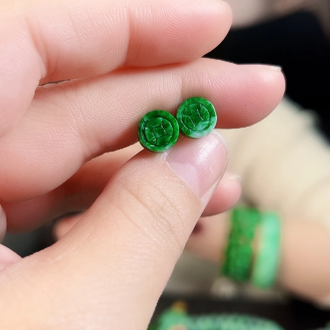 翡翠颈饰18K金镶嵌耳饰多样性发货