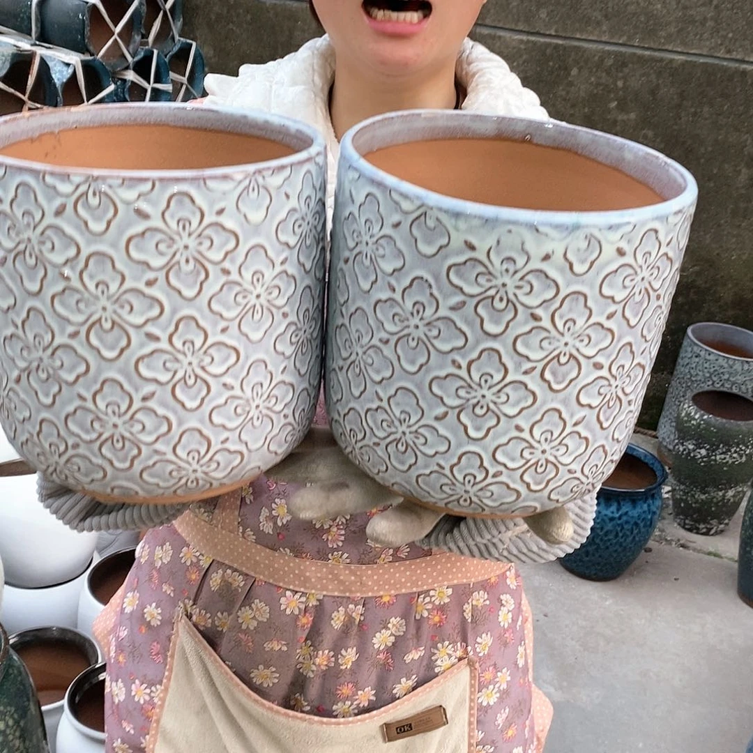 紫砂花盆正品口20高20