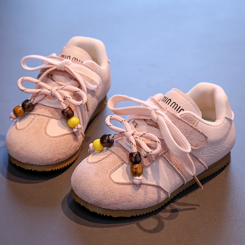 ABC女童鞋子2025新款秋季百搭休闲儿童板鞋软底运动鞋女孩德训鞋