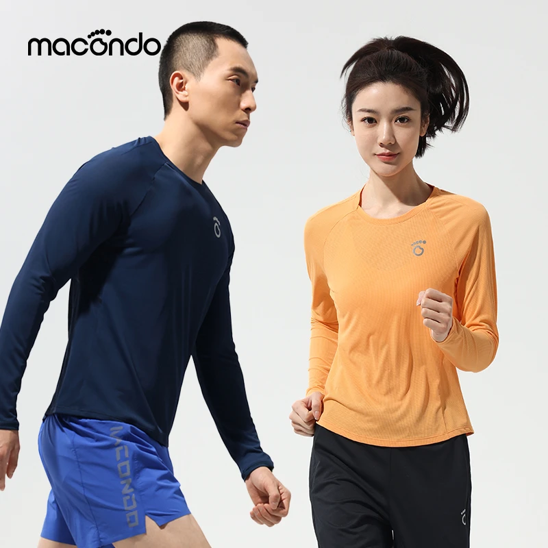 马孔多汗不显科技跑步长袖T恤8代 吸湿速干腋下一片式拼接训练