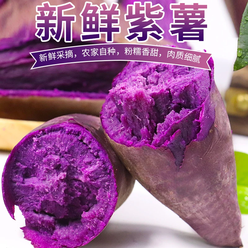 【现挖现发】新鲜沙地紫薯紫罗兰番薯皮薄地瓜蜜薯板栗红薯5斤装