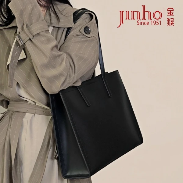 Jinho/金猴经典牛皮时尚大容量女背包真皮单肩包托特包通勤秋冬