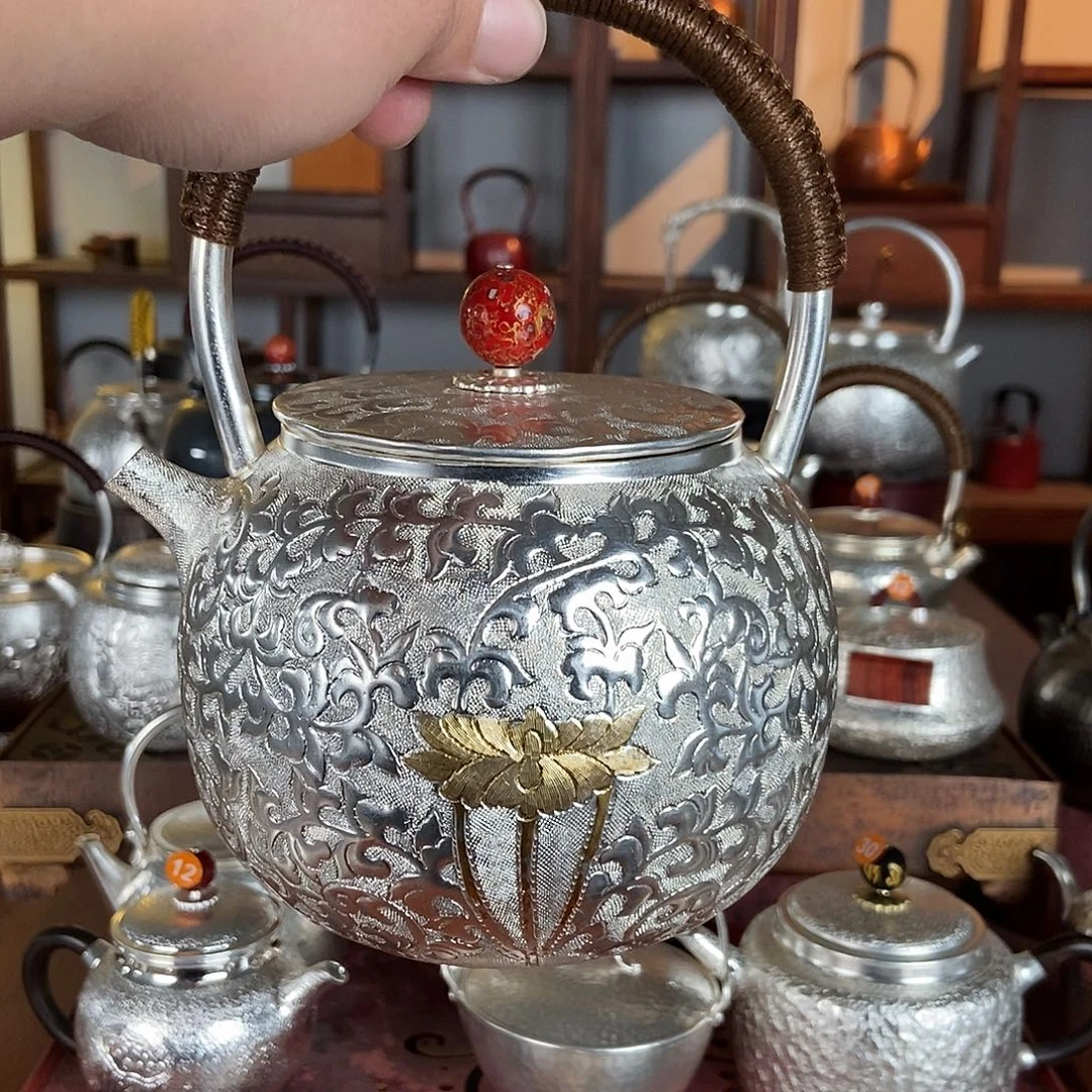 甲***木纯手工制作茶壶一铜壶