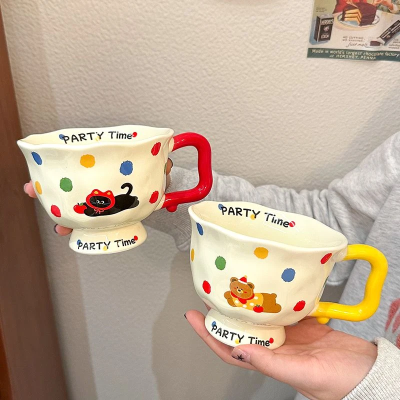 特别好看的马克杯子家用奶fufu喝水陶瓷杯可爱女生闺蜜伴手礼精致