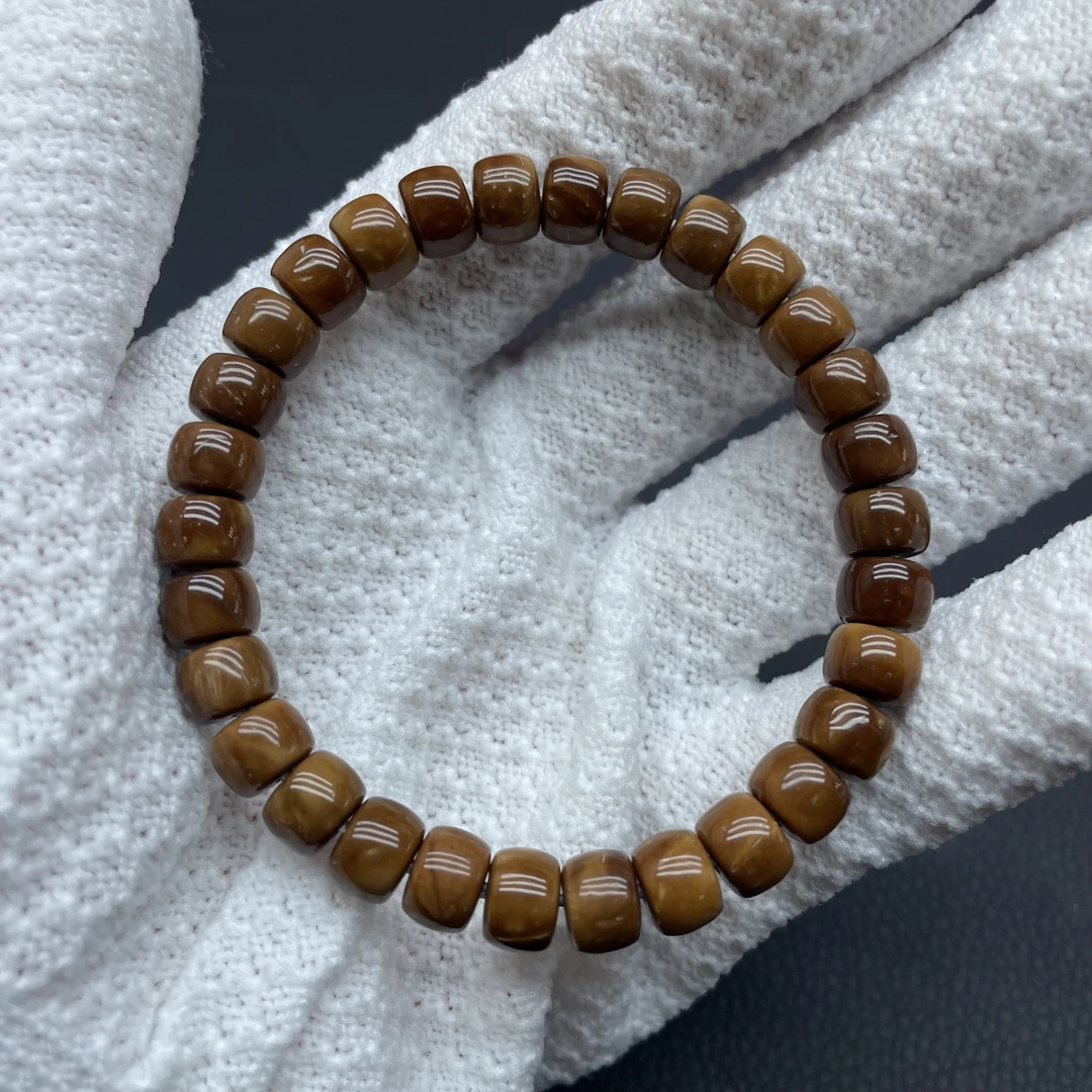 F063埃及老料库克老型直切桶珠8mm手串多样性发其一