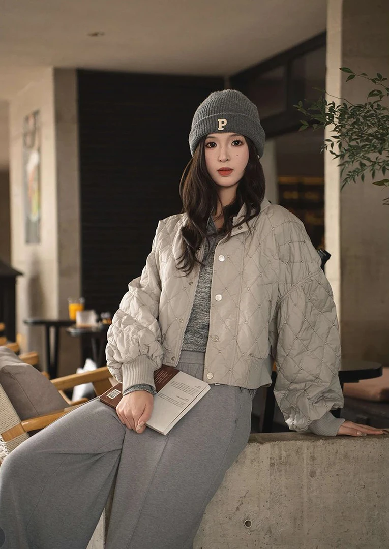 商场同款女装秋冬新款宽松短款新雪丽棉服外套夹克女5400844